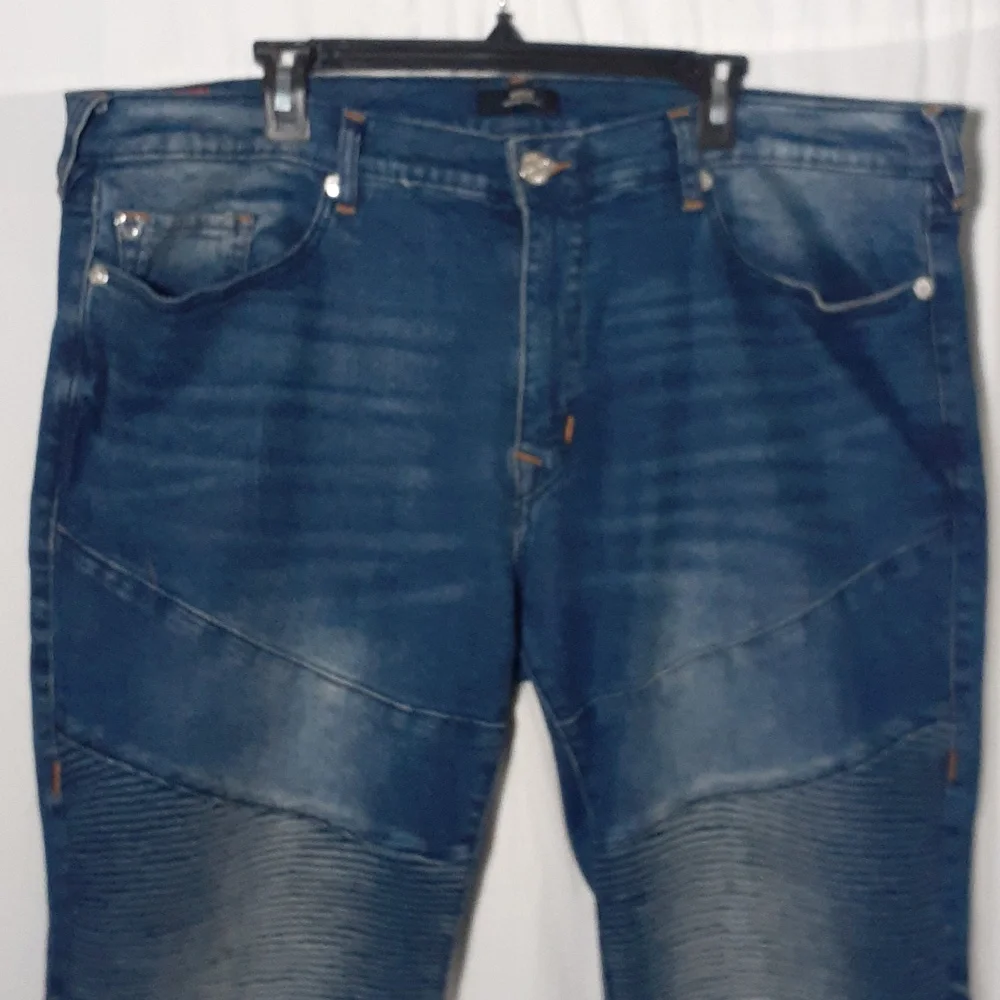 True Religion Jeans Men Size 40 Rocco Relaxed Skinny Denim Grunge Street…